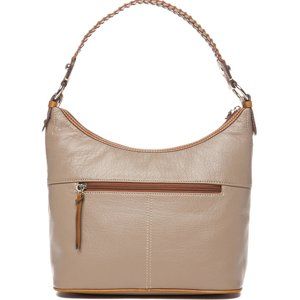 Kim Rogers® Waxy Pebble Hobo Bucket Bag Gold Pearl